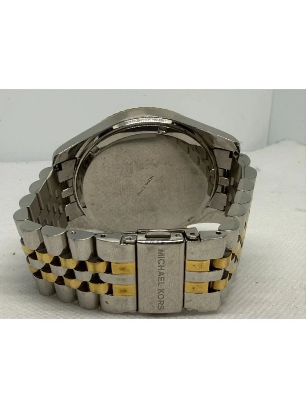 Marc by Marc Jacobs Men Two-Tone Gold Fluted Bezel Black Dial Watch